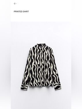 Zara Black & White Printed Shirt